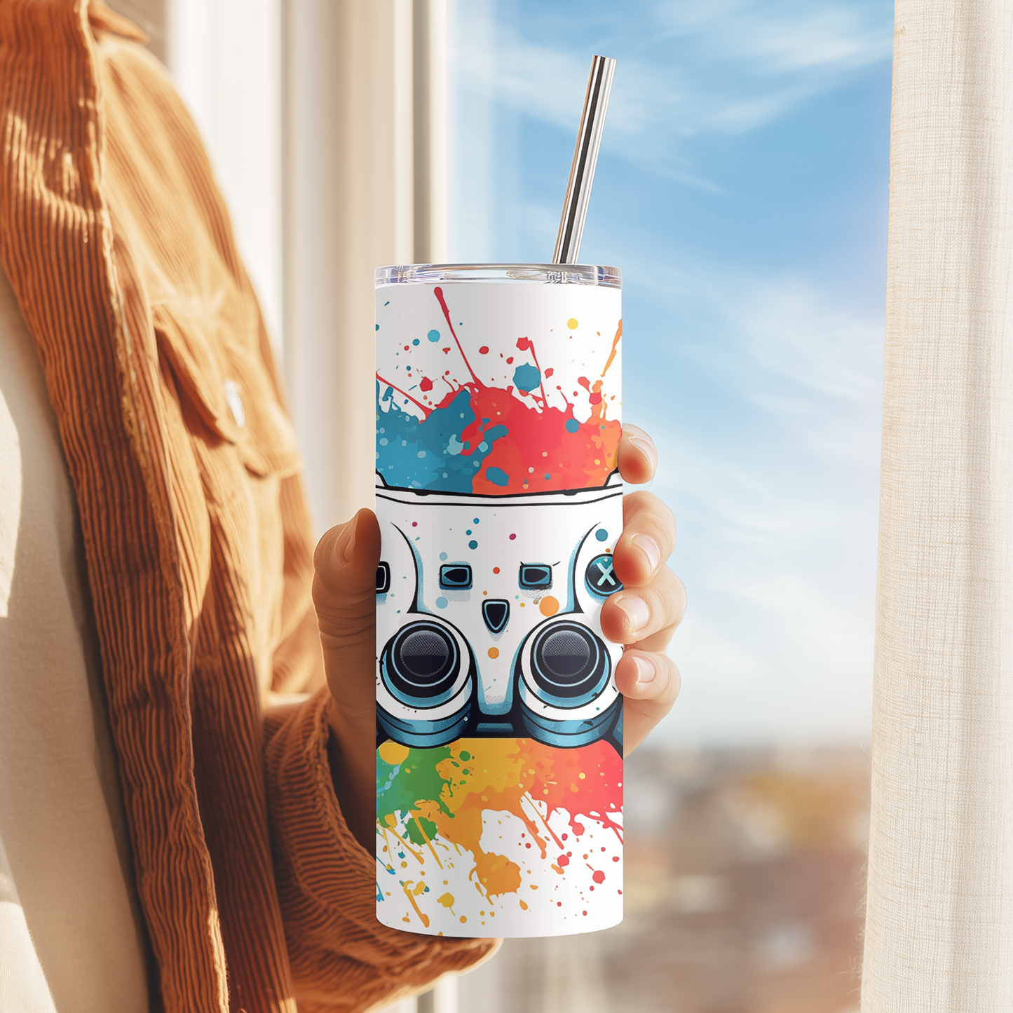 Gaming Controller Skinny Tumbler