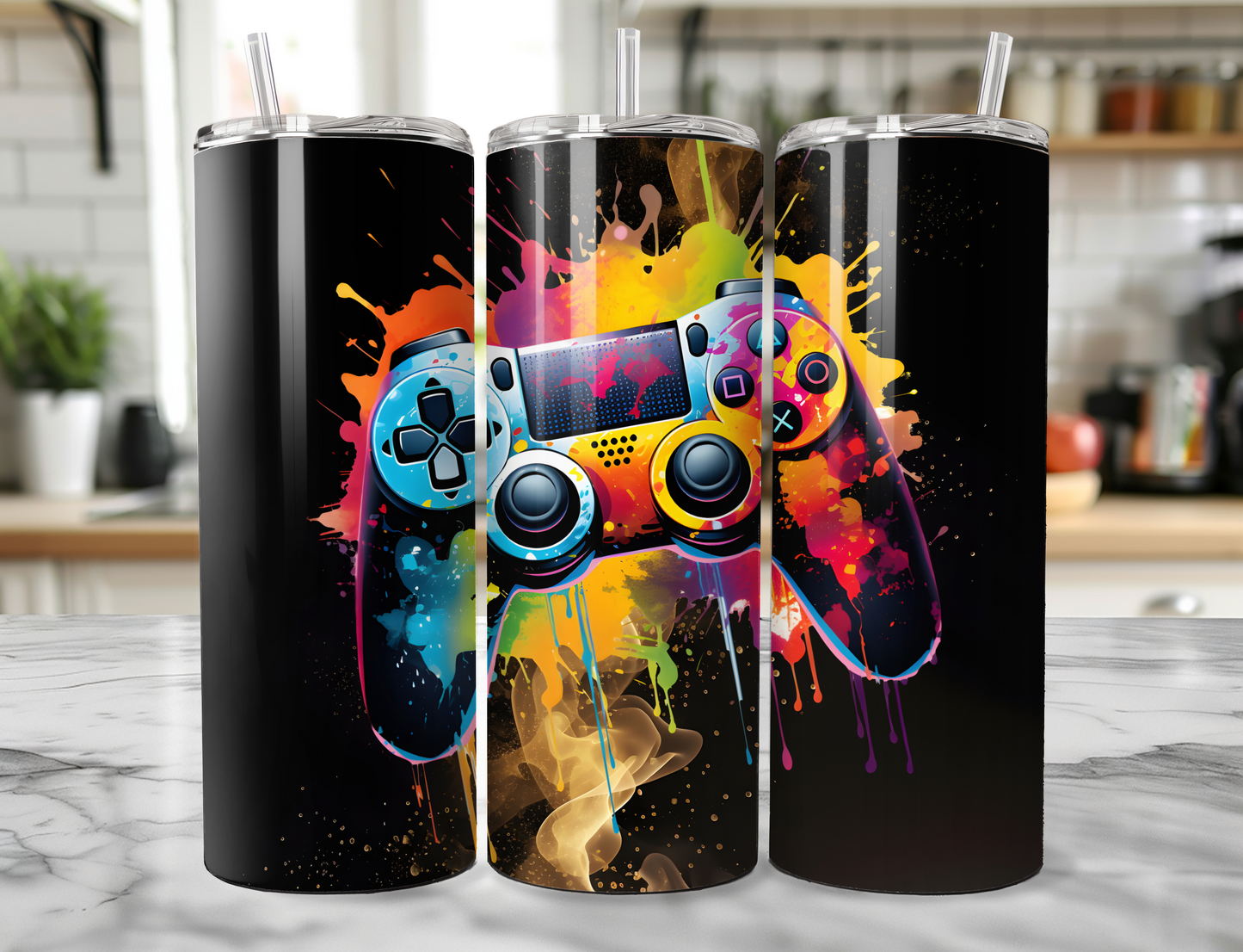 Gaming Controller Skinny Tumbler