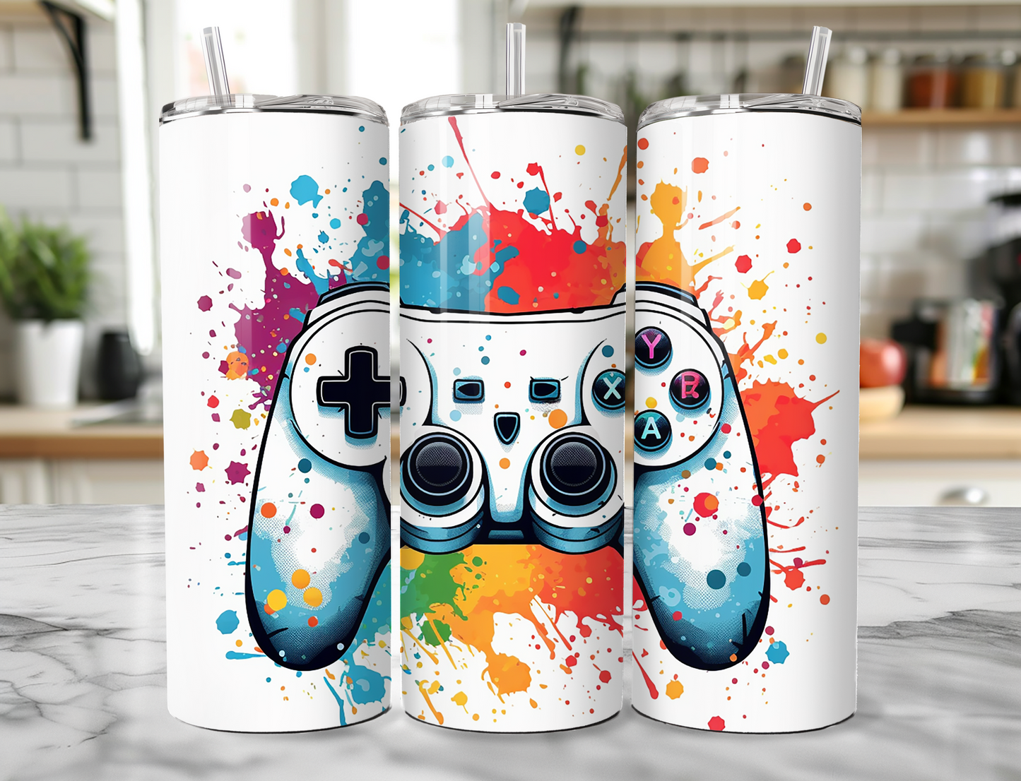 Gaming Controller Skinny Tumbler