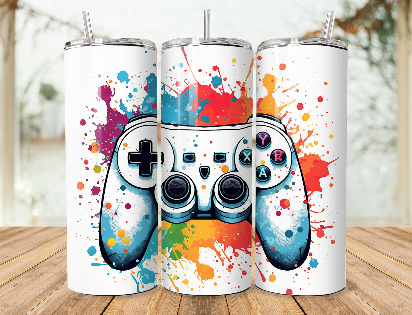 Gaming Controller Skinny Tumbler