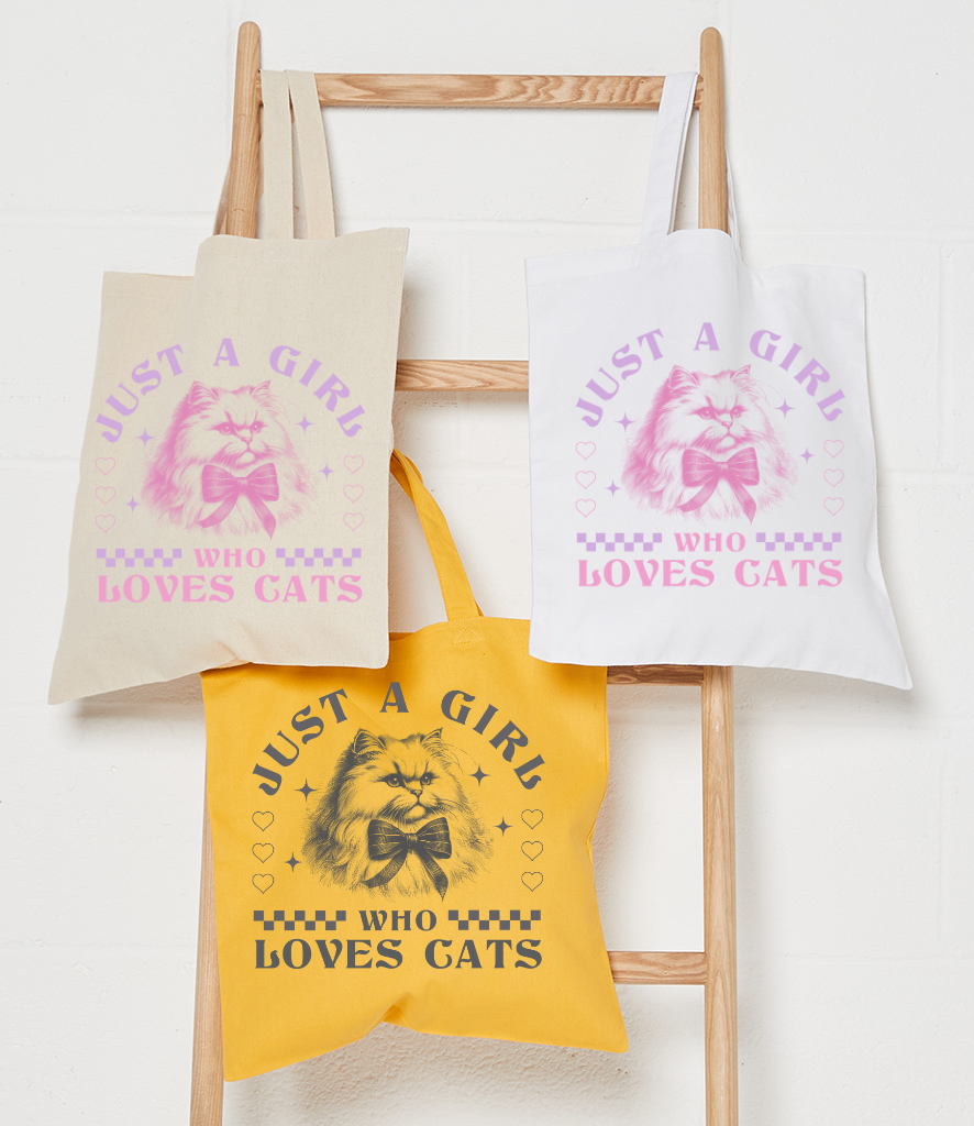 Just a Girl Who Loves Cats Tote Bag