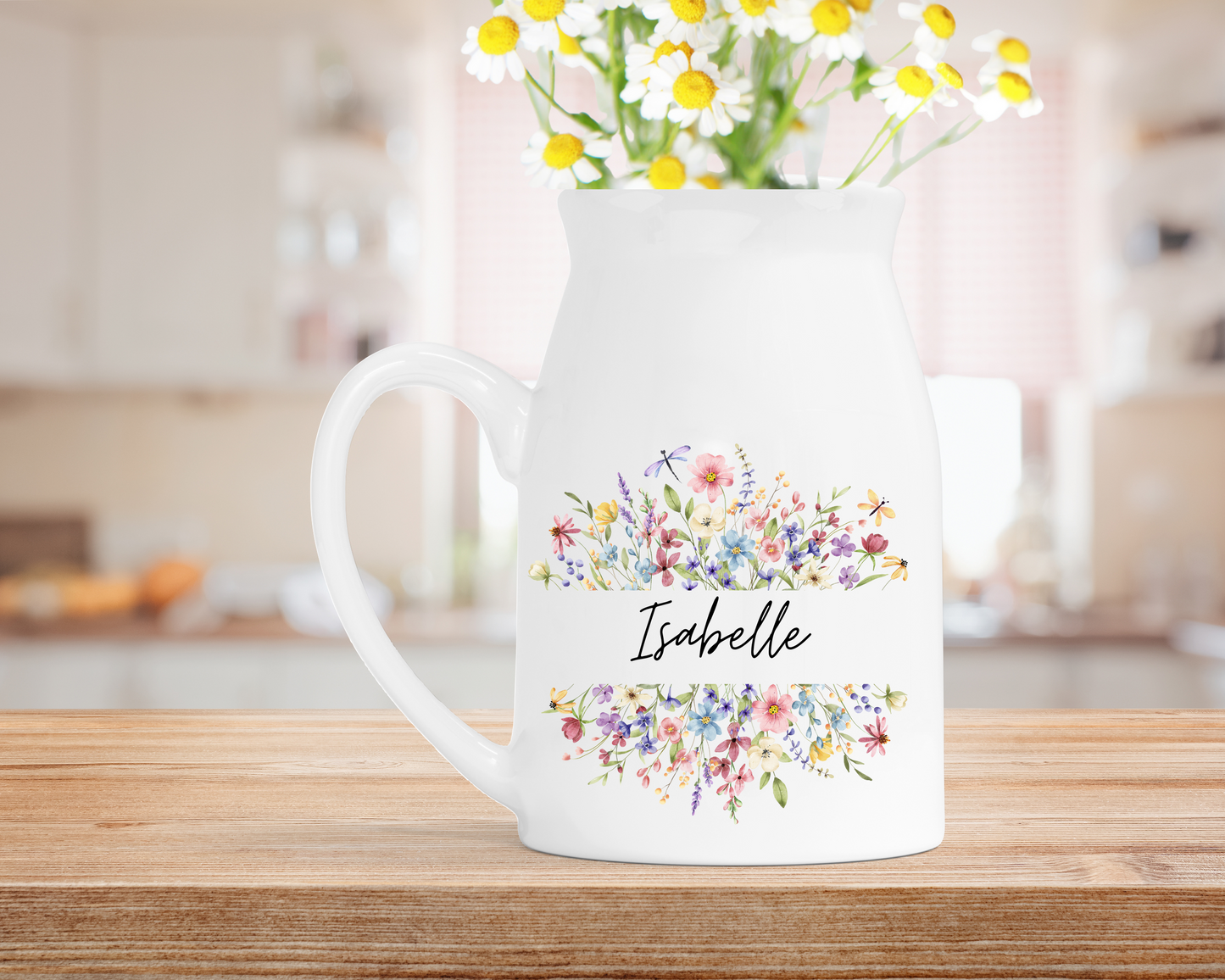 Personalised Flower Milk Jug Vase