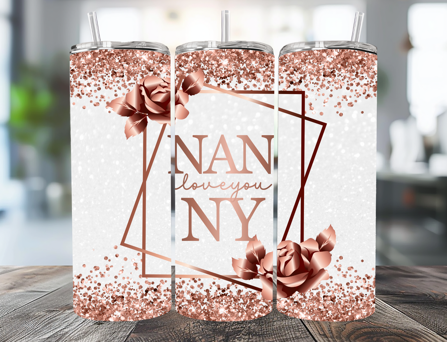 Rose Gold Grandma/Nanny/Nana/Granny Tumbler