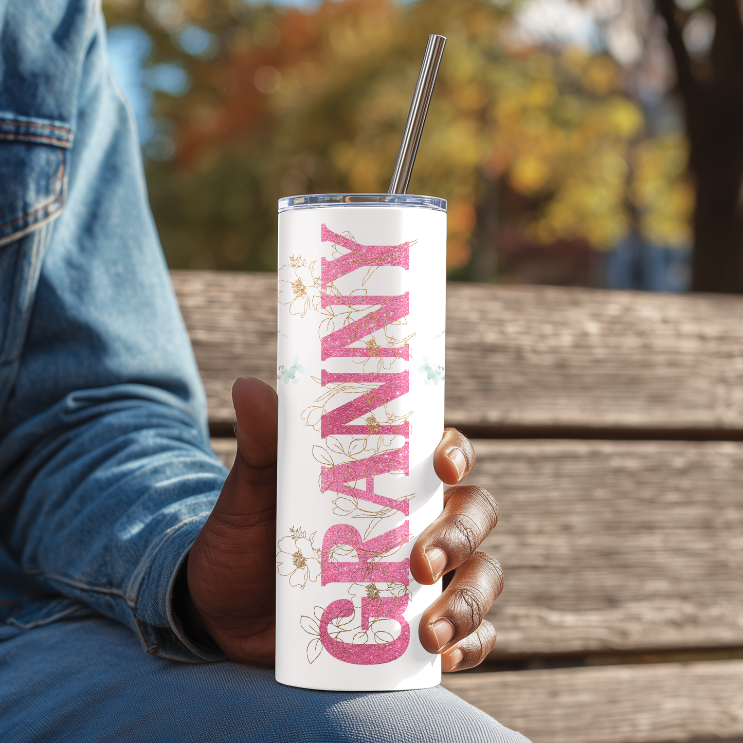 Floral Grandma/Nanny/Nana/Granny Tumbler