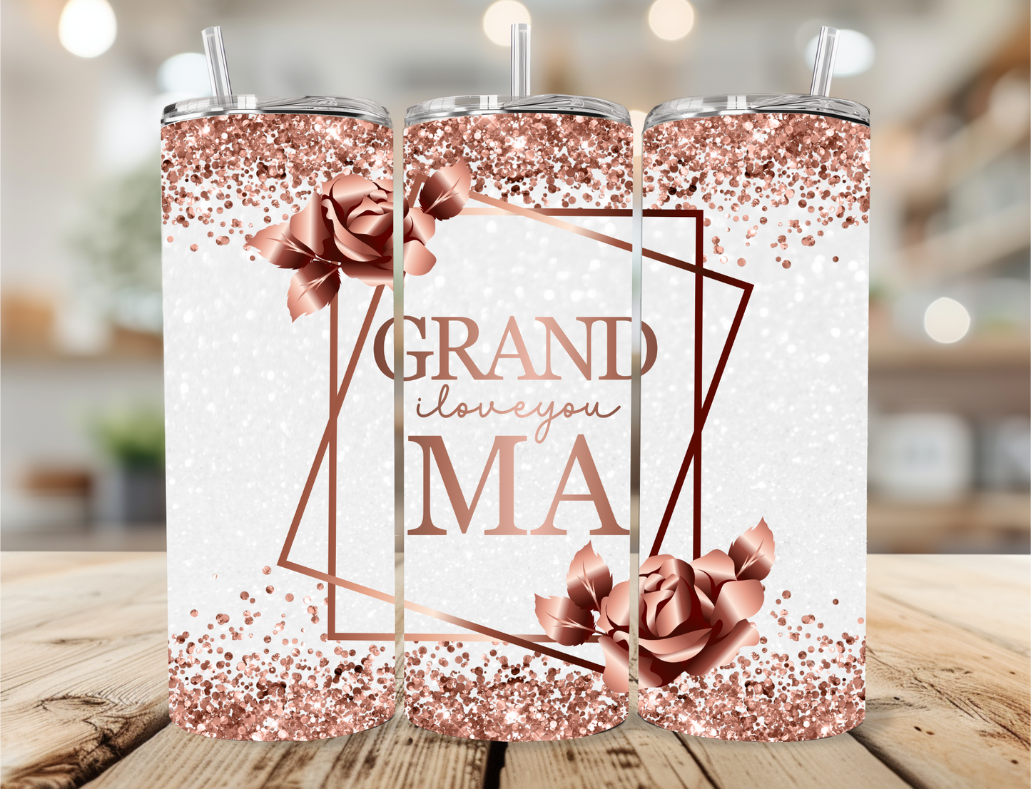 Rose Gold Grandma/Nanny/Nana/Granny Tumbler