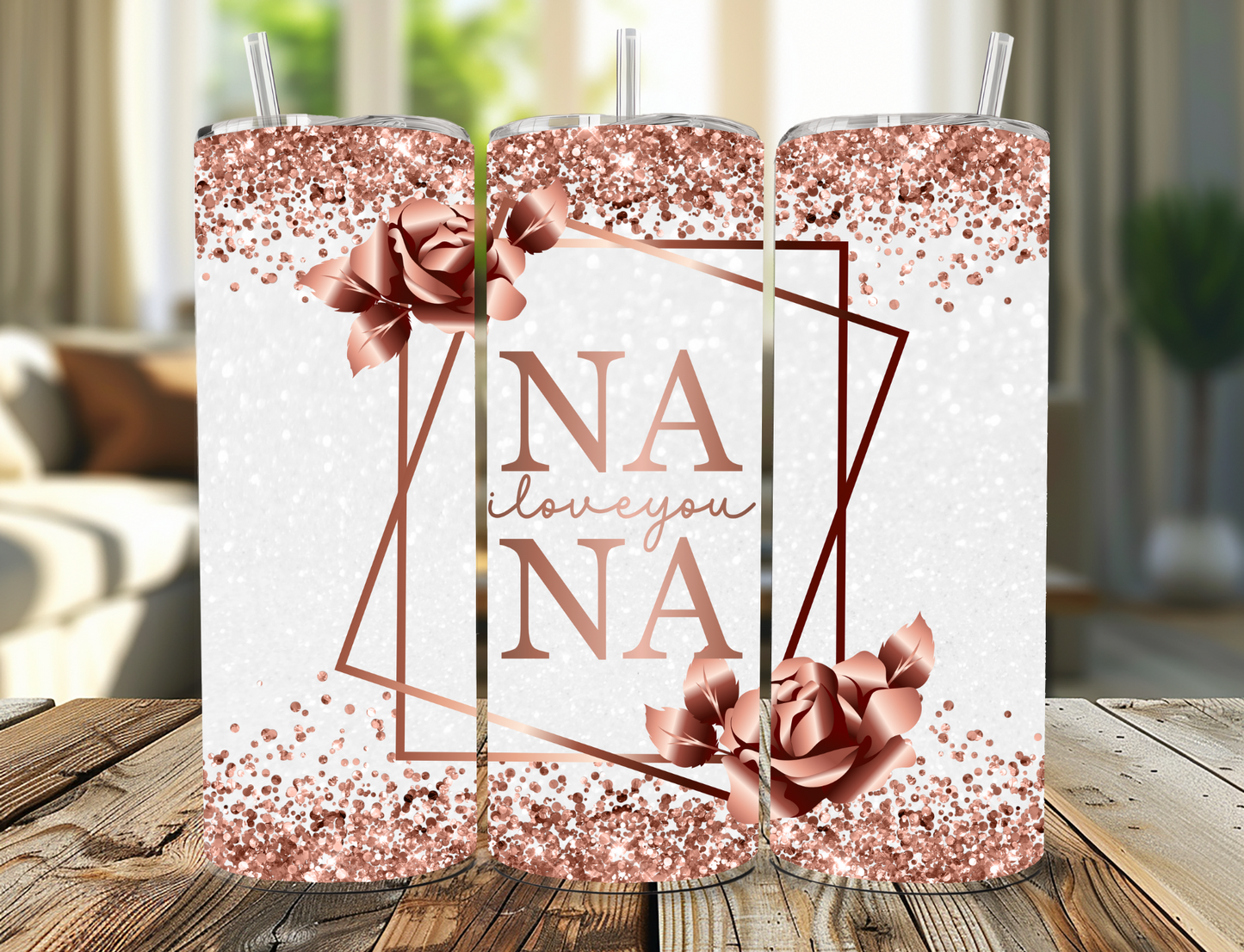 Rose Gold Grandma/Nanny/Nana/Granny Tumbler