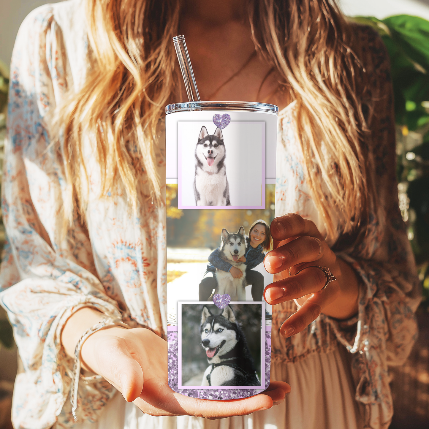 Personalised Photo Tumbler - Various Colours