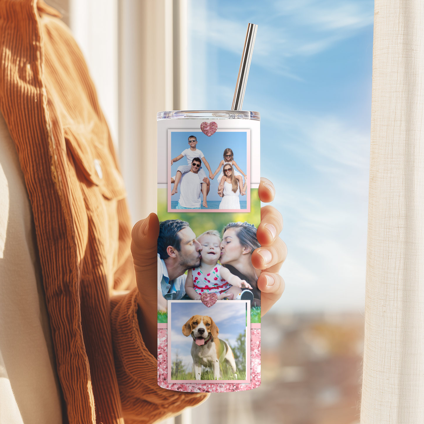 Personalised Photo Tumbler - Various Colours