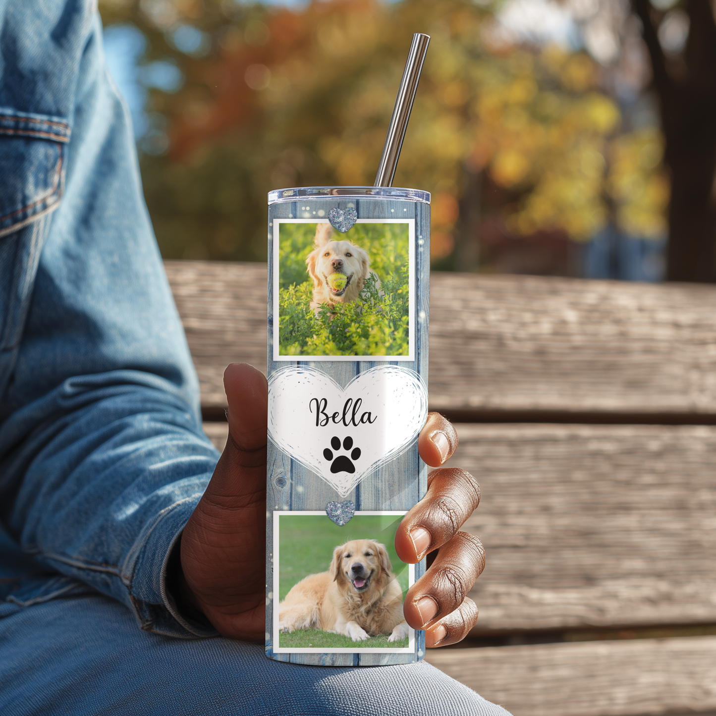 Personalised Photo Skinny Tumbler
