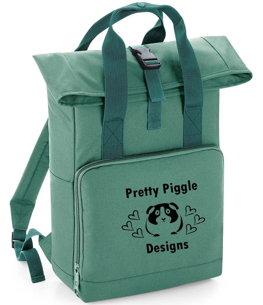 100% recycled Twin Handle Roll-Top Backpack