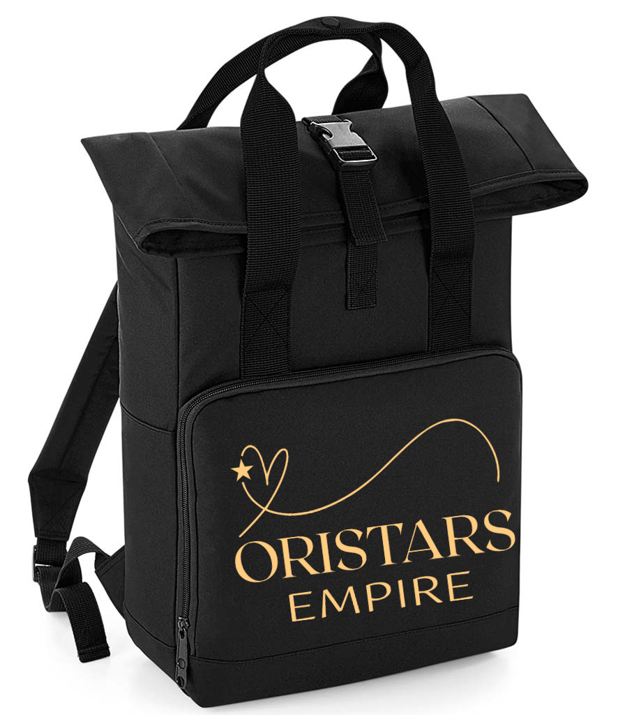 100% recycled Twin Handle Roll-Top Backpack