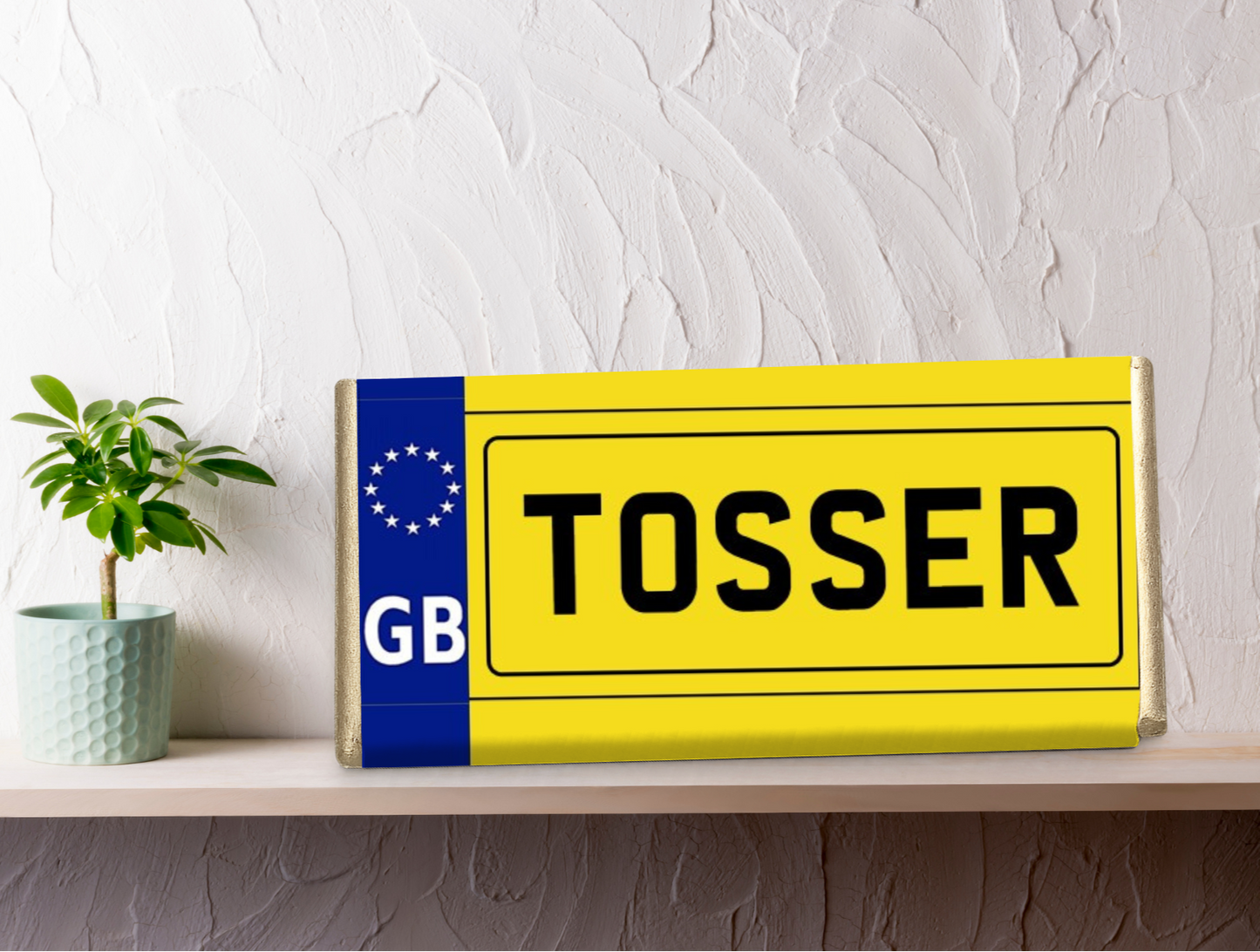 Rude Number Plate Chocolate Bar or Wrapper