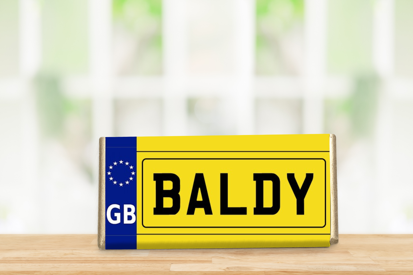 Rude Number Plate Chocolate Bar or Wrapper