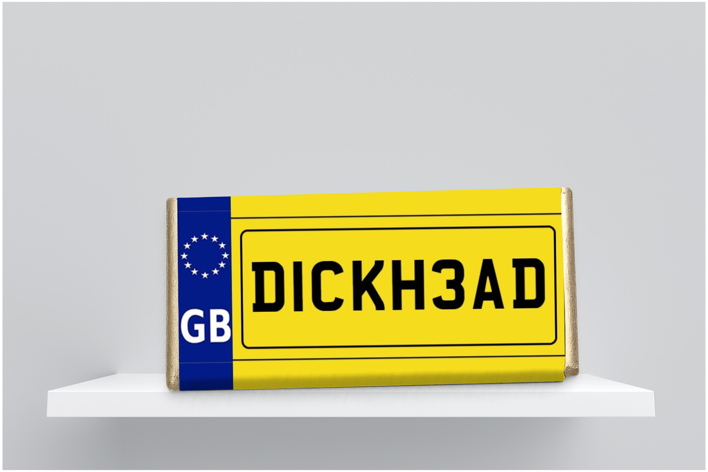 Rude Number Plate Chocolate Bar or Wrapper