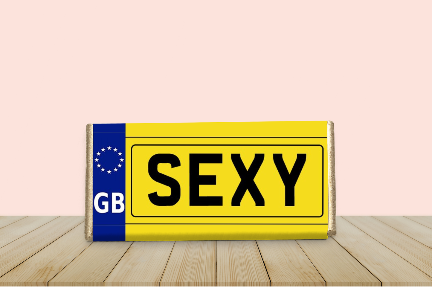 Rude Number Plate Chocolate Bar or Wrapper