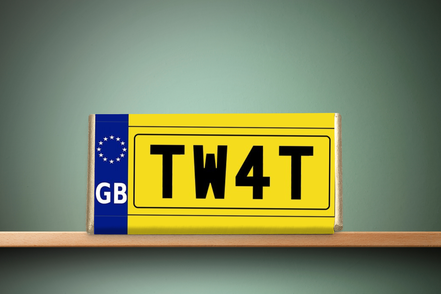 Rude Number Plate Chocolate Bar or Wrapper