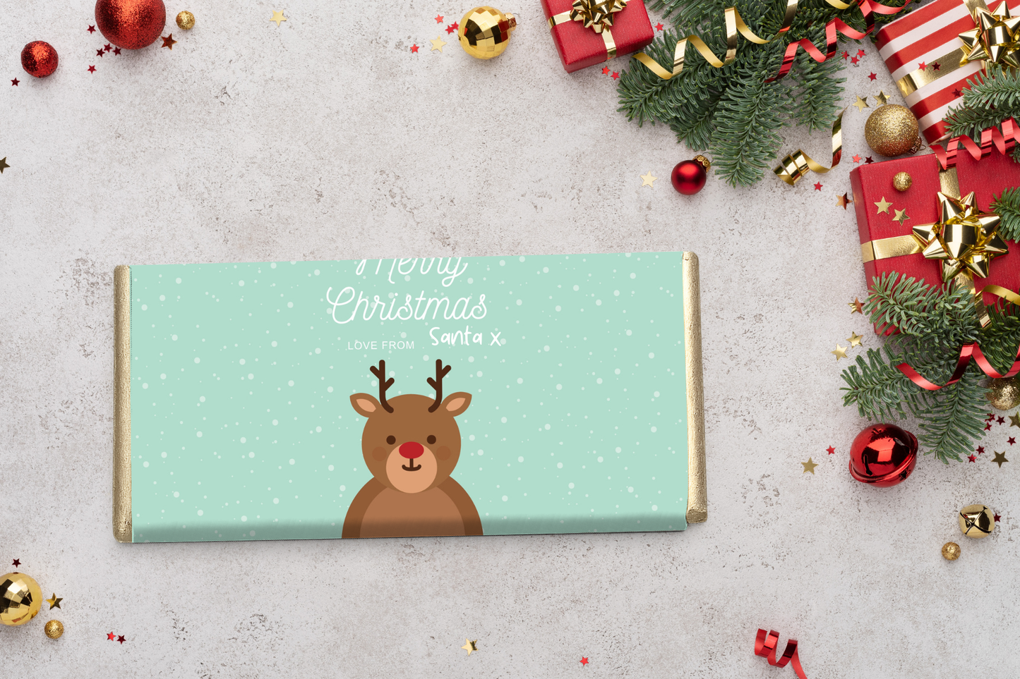 Personalised Christmas Chocolate Bar