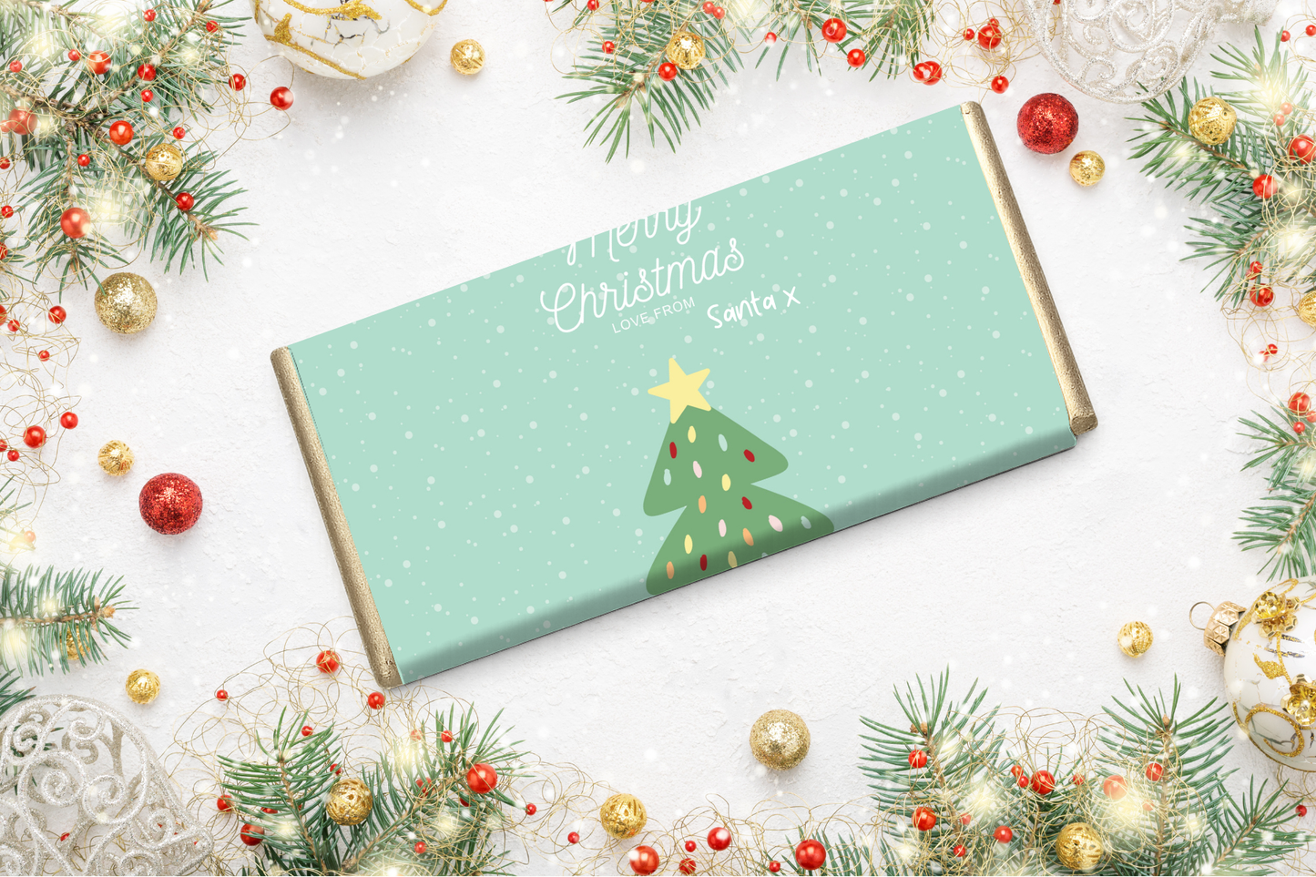 Personalised Christmas Chocolate Bar