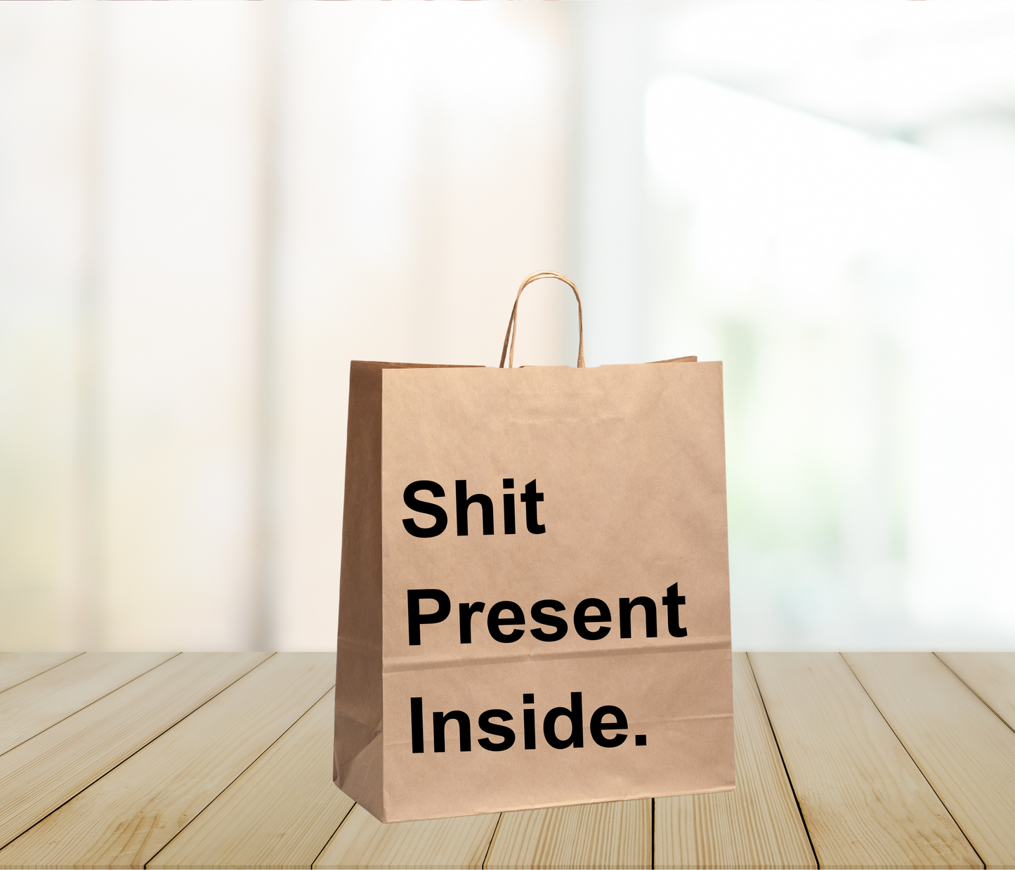 Funny Gift Bag – “Shit Present Inside”