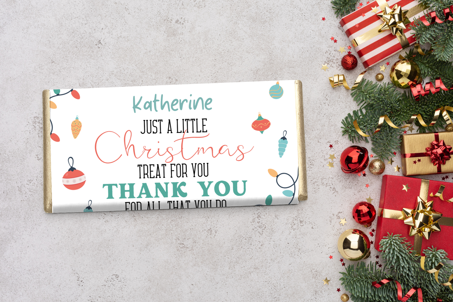 Personalised Teacher Chocolate Bar Gift