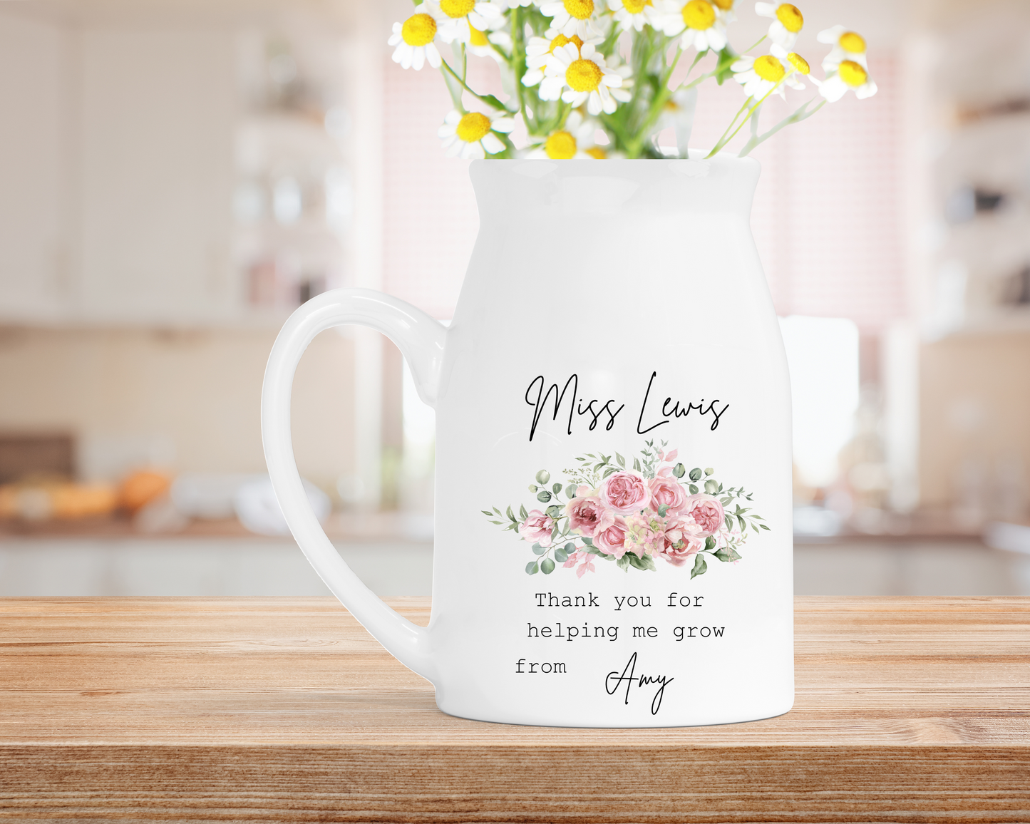 Personalised Teacher Milk Jug Vase