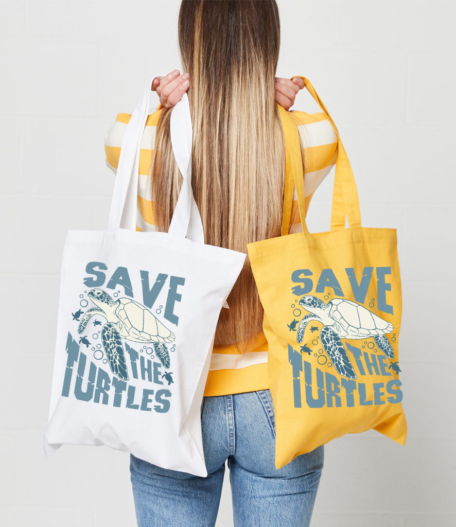 Save the Turtles Tote Bag