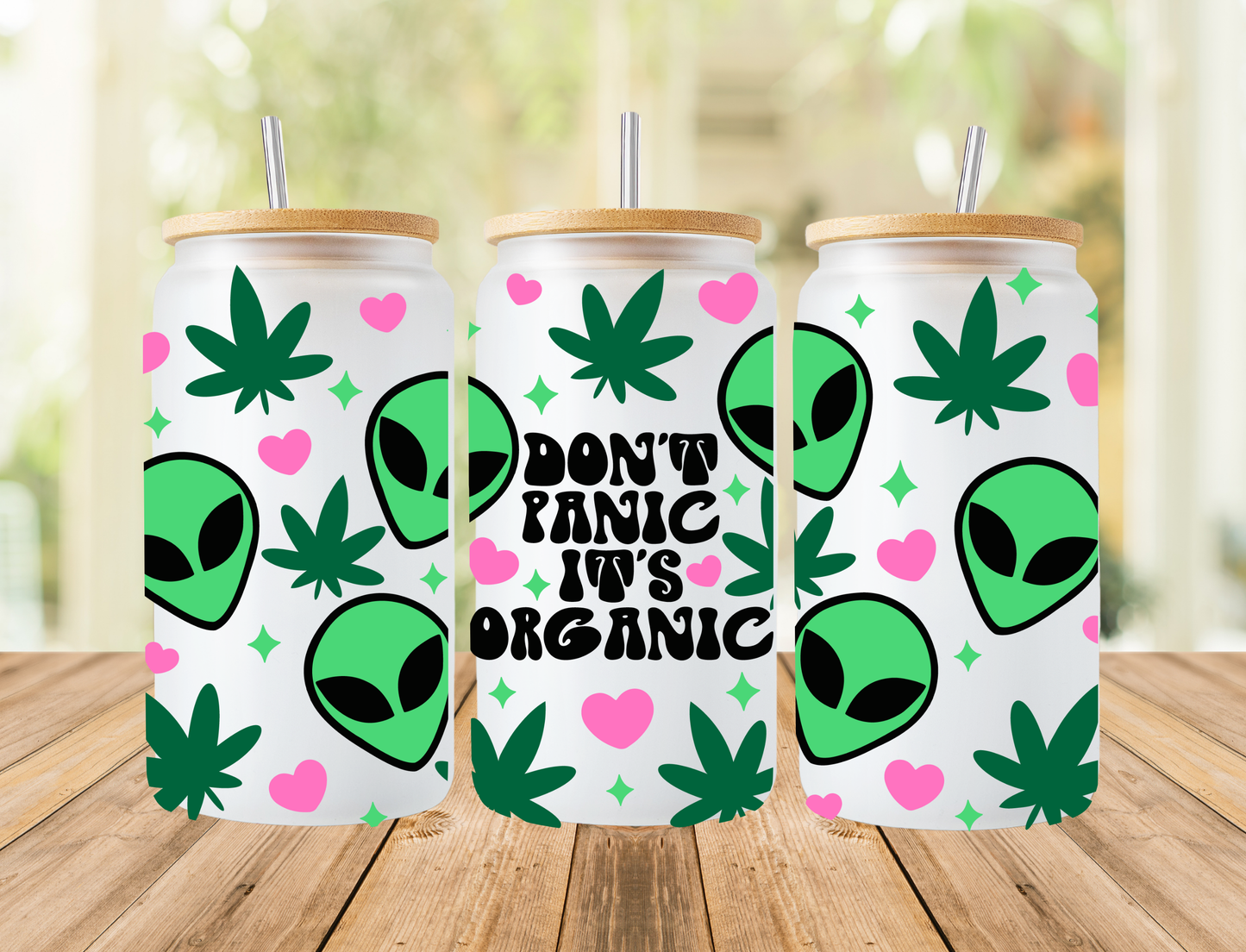 Don’t Panic It’s Organic 16oz Frosted Libbey Can