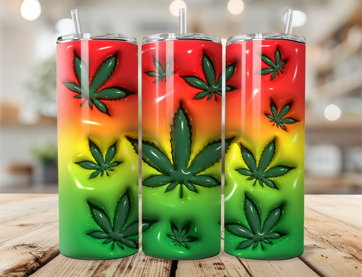 Marijuana 3D Skinny Tumbler