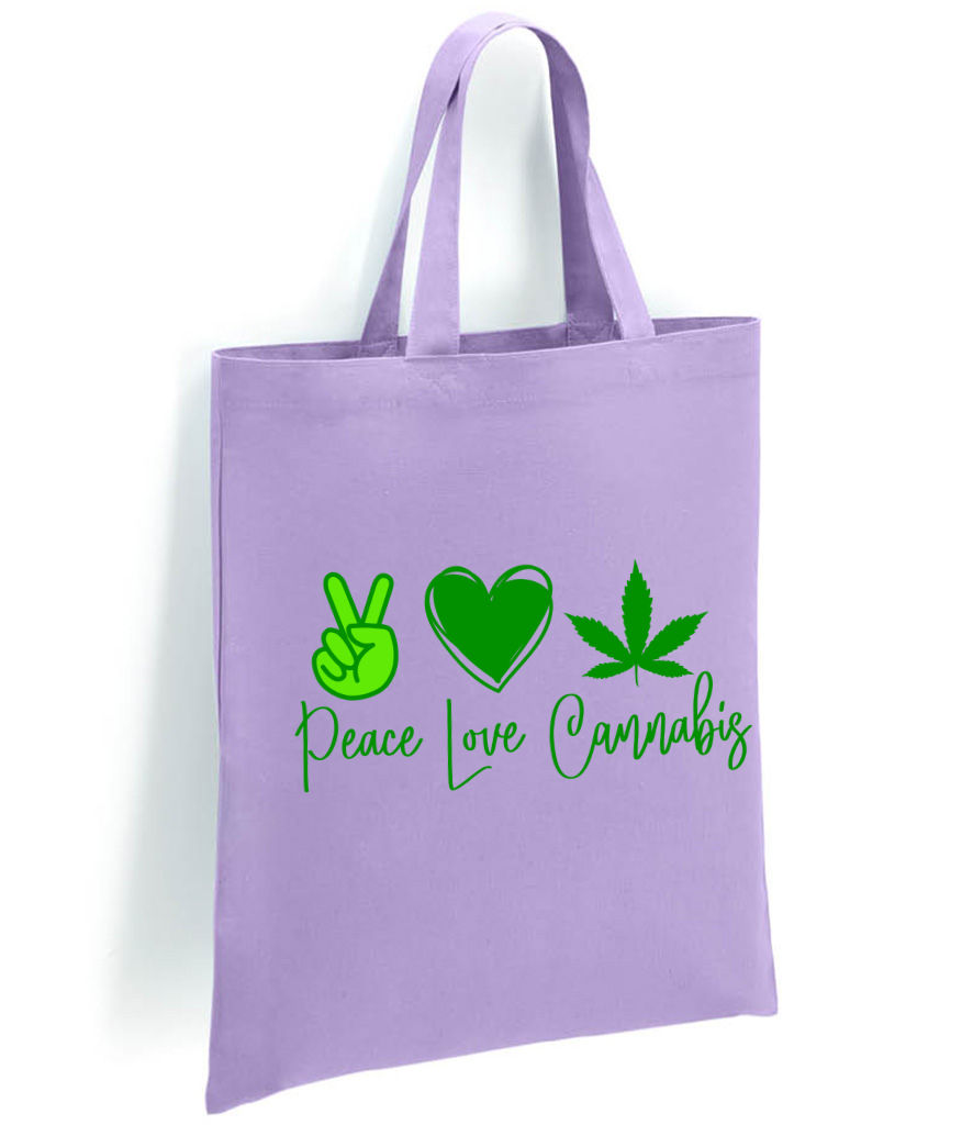 Peace Love Cannabis Tote Bag