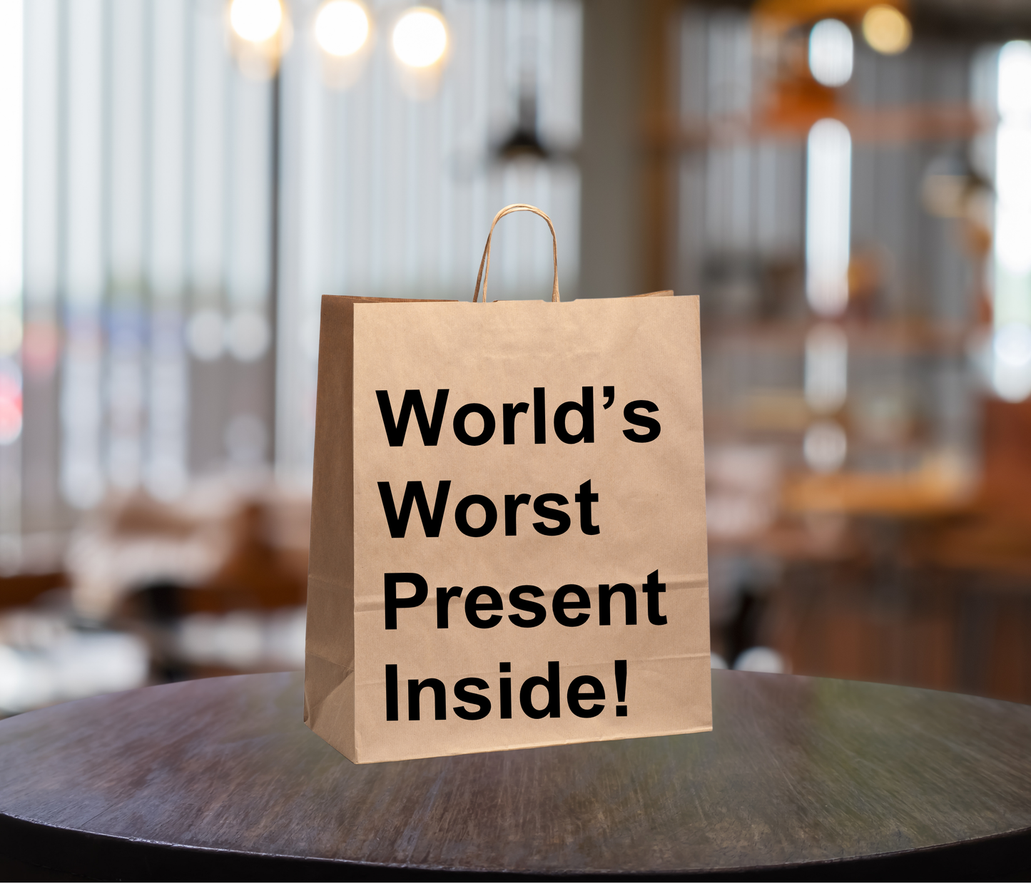 Funny Gift Bag – “World’s Worst Present Inside”