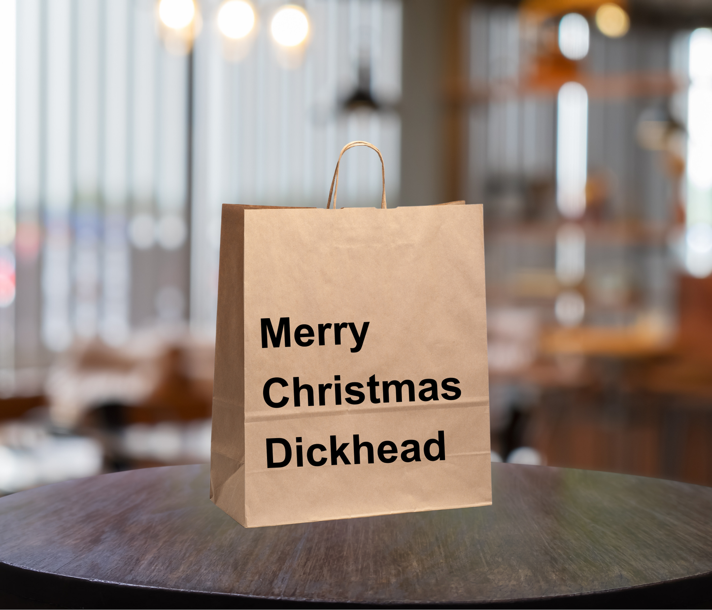 Funny Gift Bag – “Merry Christmas Dickhead”
