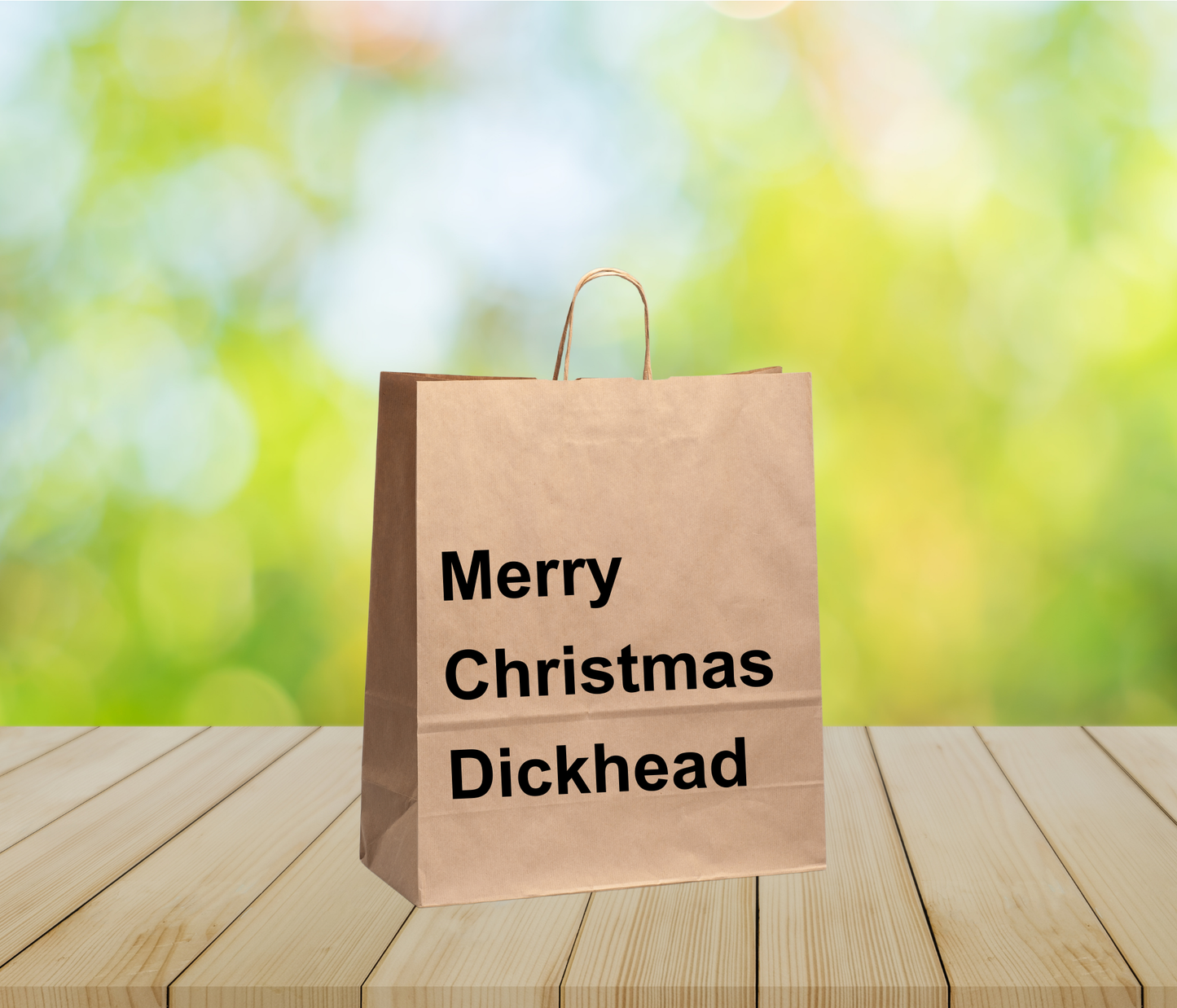 Funny Gift Bag – “Merry Christmas Dickhead”
