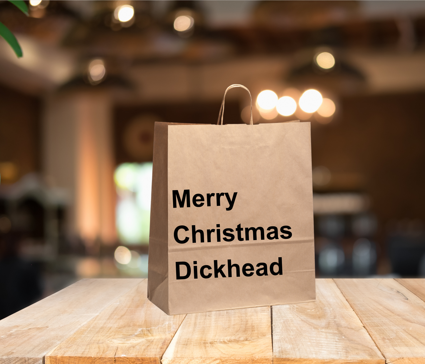 Funny Gift Bag – “Merry Christmas Dickhead”