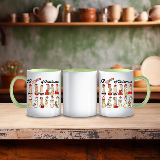 Funny 12 Days of Christmas Penis Mug