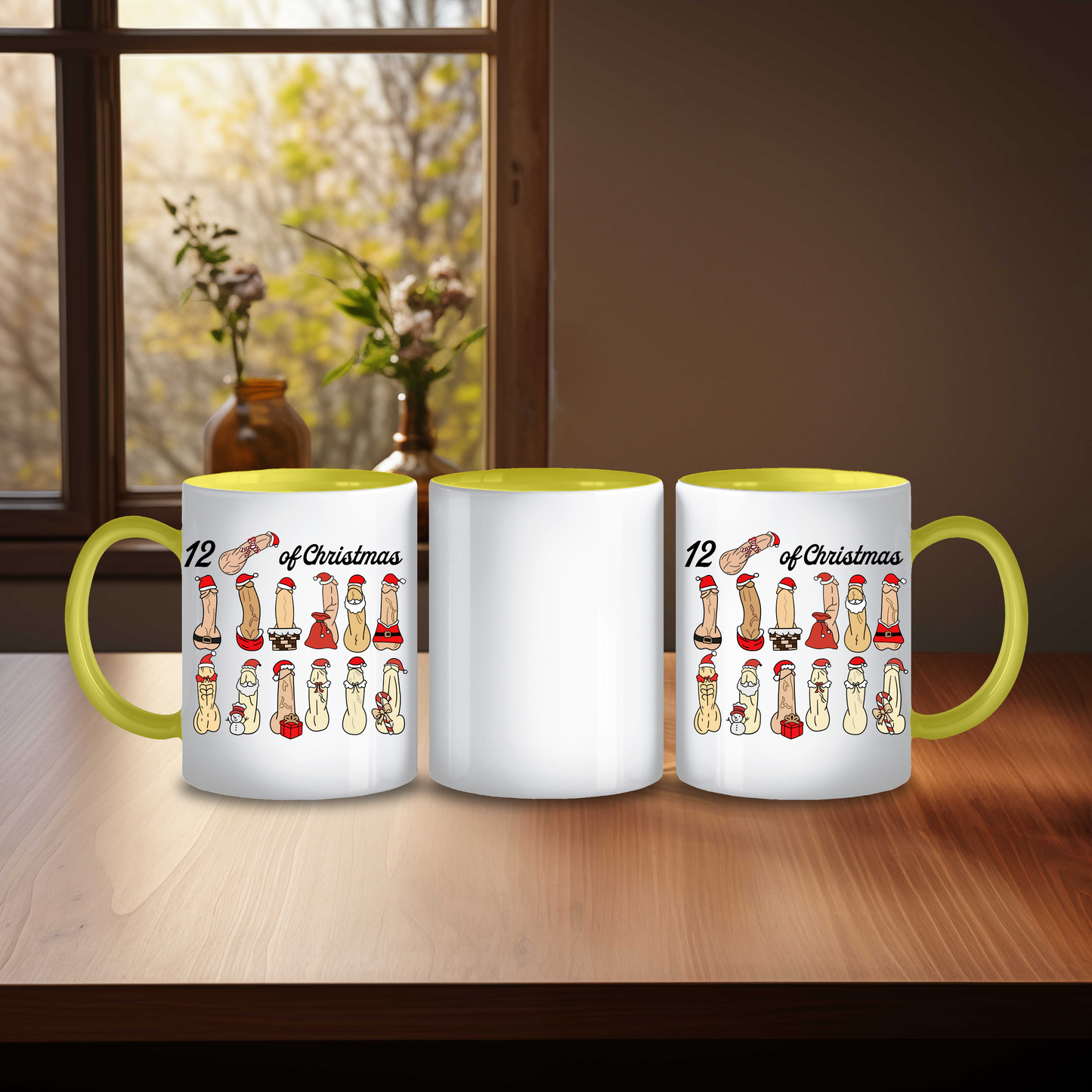 Funny 12 Days of Christmas Penis Mug