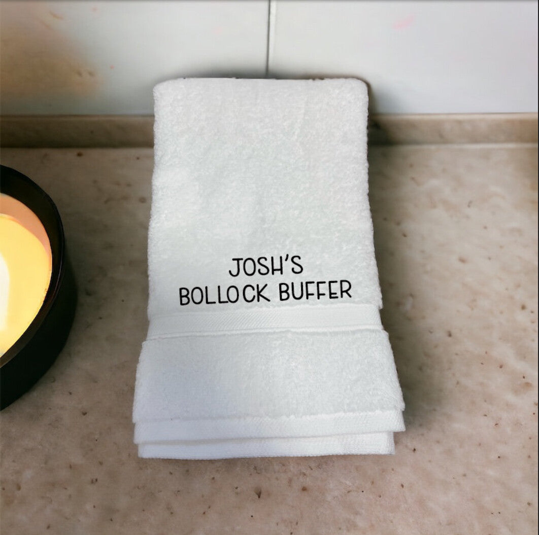 Funny Bollock Buffer Towel or Flannel