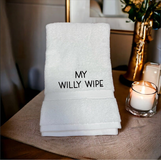 Funny Willy Wiper Towel or Flannel