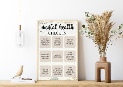 Mental Health Check In Print