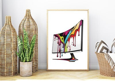 Paint Drip Gaming Print - Various Designs