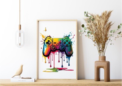 Paint Drip Gaming Print - Various Designs