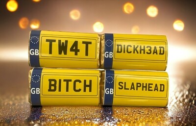 Rude Number Plate Themed Chocolate Bar