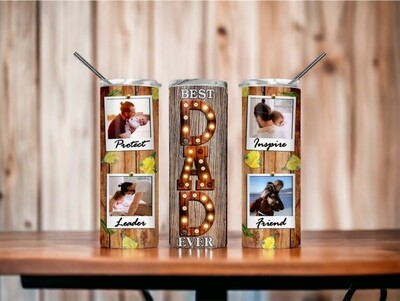 Dad Photo Skinny Tumbler