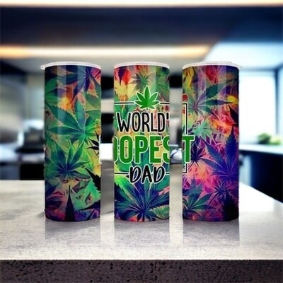 World's Dopest Dad Skinny Tumbler