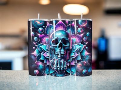 Swearing Skull Tumbler Cup, 2 Designs