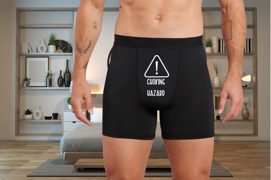 Funny Choking Hazard Black Boxers