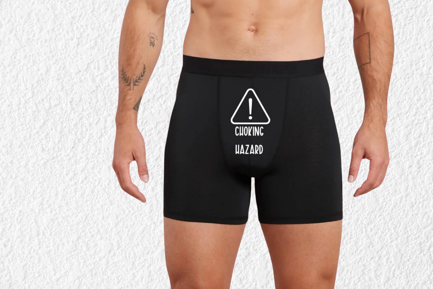 Funny Choking Hazard Black Boxers