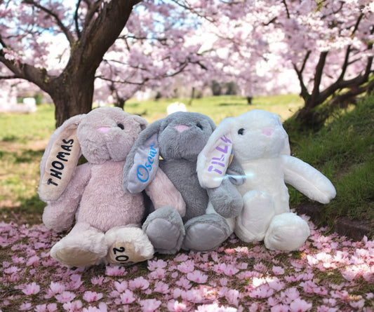 Personalised Bunny Soft Toy, New Baby Gift, Easter Gift