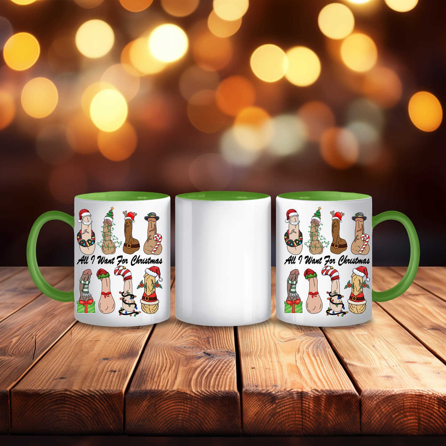 Funny All I Want for Christmas Is Penis Mug
