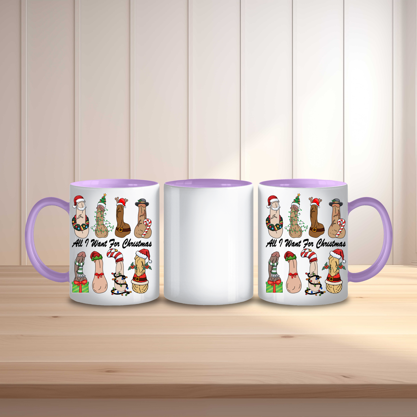 Funny All I Want for Christmas Is Penis Mug