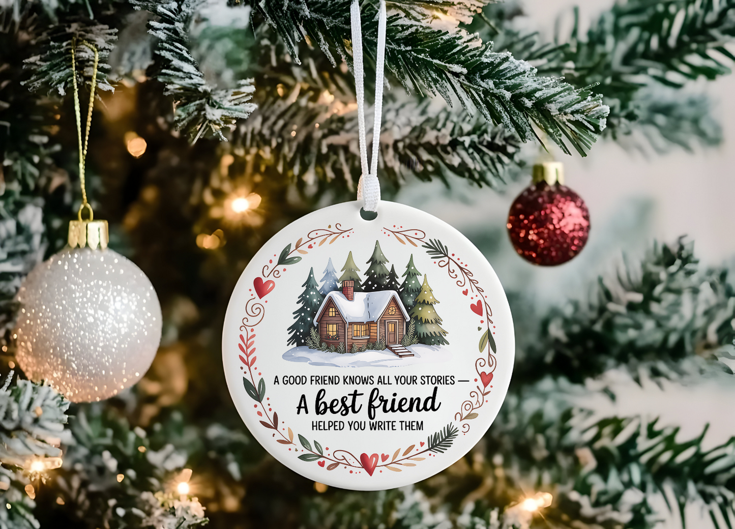 Best Friend Bauble - Ceramic Christmas Ornament